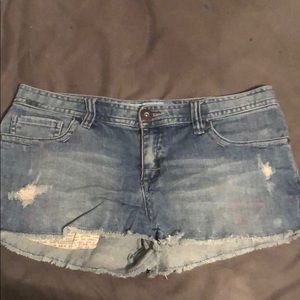 Comfy worn in denim shorts